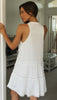 Clothes Holiday Short Dress Lace Patchwork Stand-up Collar Buttons Big Dress