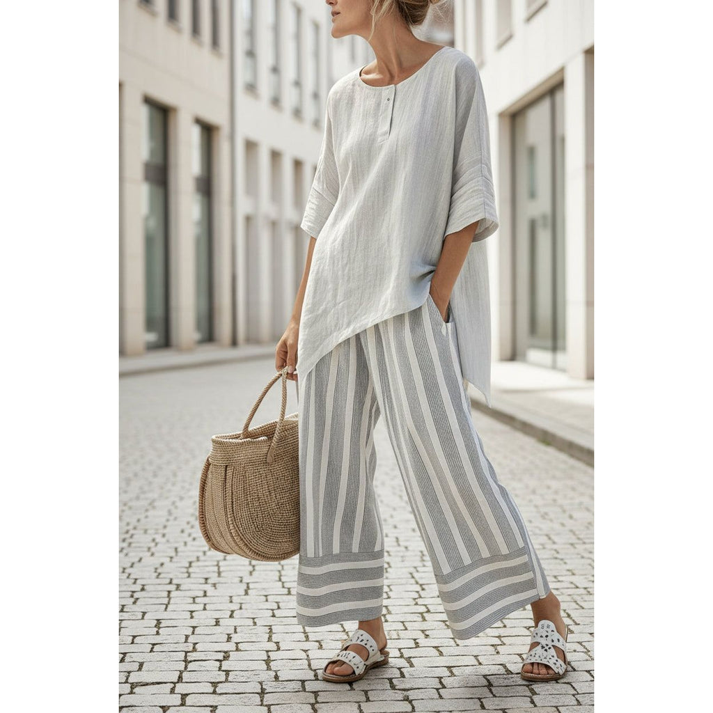 Women’s Beach Vacation Two Piece Set – Loose Summer Outfit