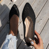 Women's Pointed Toe Flyknit Slip-On Loafers – Flat Casual Shoes