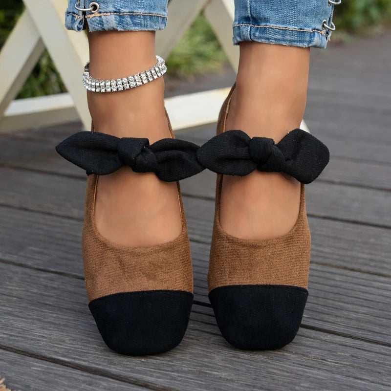 Cheetah print bow flats