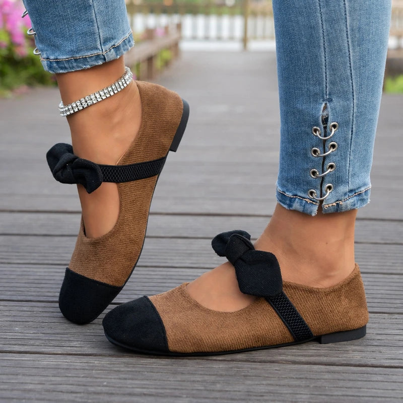 Cheetah print bow flats