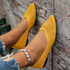 Women's Pointed Toe Flyknit Slip-On Loafers – Flat Casual Shoes