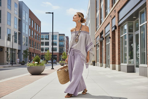 Women’s Beach Vacation Two Piece Set – Loose Summer Outfit