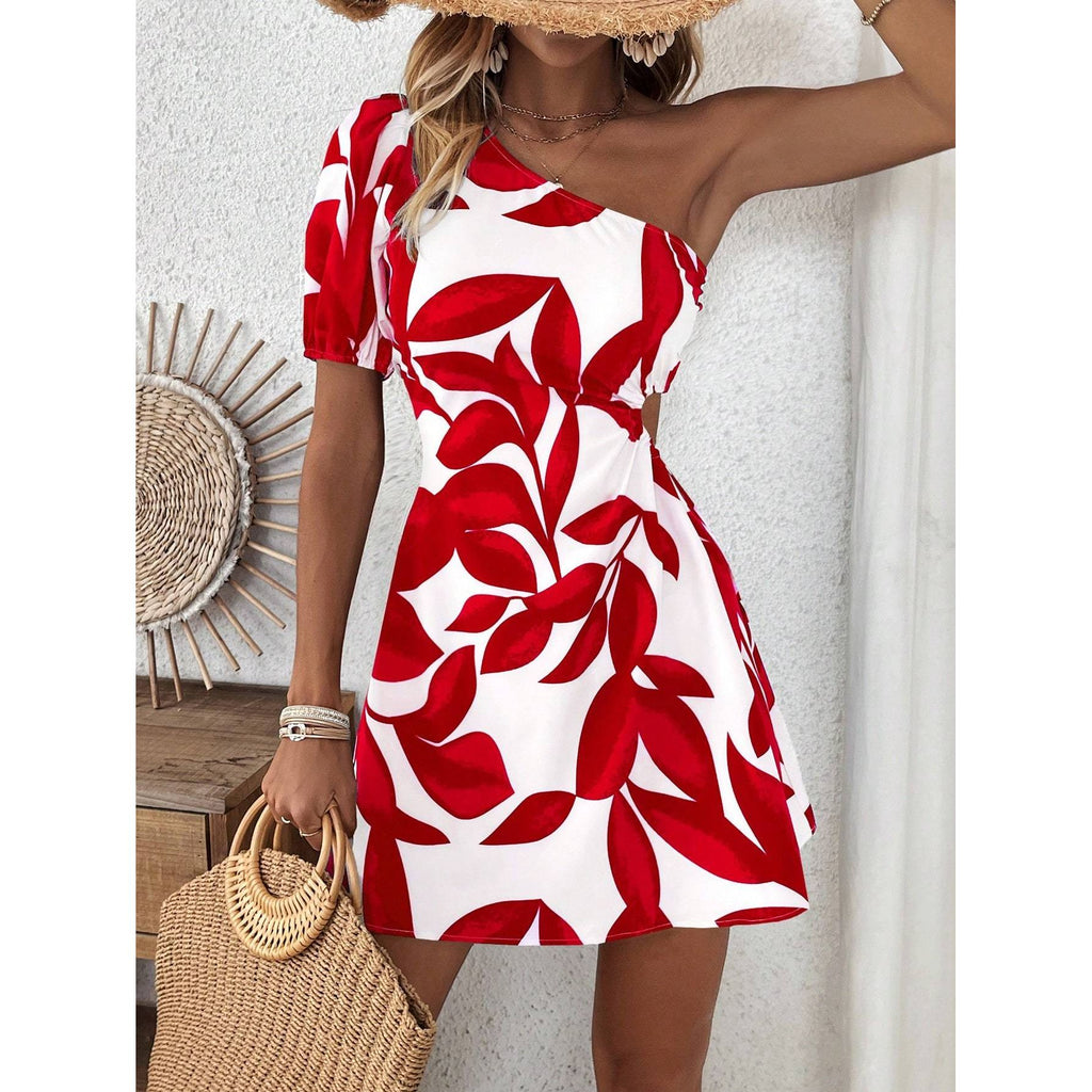 Women’s Puff Sleeve Summer Dress – Vacation & Beach Outfit