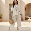 Women’s Beach Vacation Two Piece Set – Loose Summer Outfit
