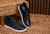 CALTO - J1934  - 2.6 Inches Taller (Navy) - Slip-On Snoafers