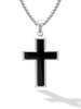 Black Onyx Cross Pendant Necklace