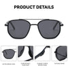 BARCUR Fashionable Trendy Polarized Sunglasses Polygon Frame with Delicate Thickened Striped Design – TAC Lens UV400 Protection for Driving and Outdoor Activities Women’s Fashion Sunglasses for Summer