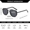 BARCUR Fashionable Trendy Polarized Sunglasses Polygon Frame with Delicate Thickened Striped Design – TAC Lens UV400 Protection for Driving and Outdoor Activities Women’s Fashion Sunglasses for Summer