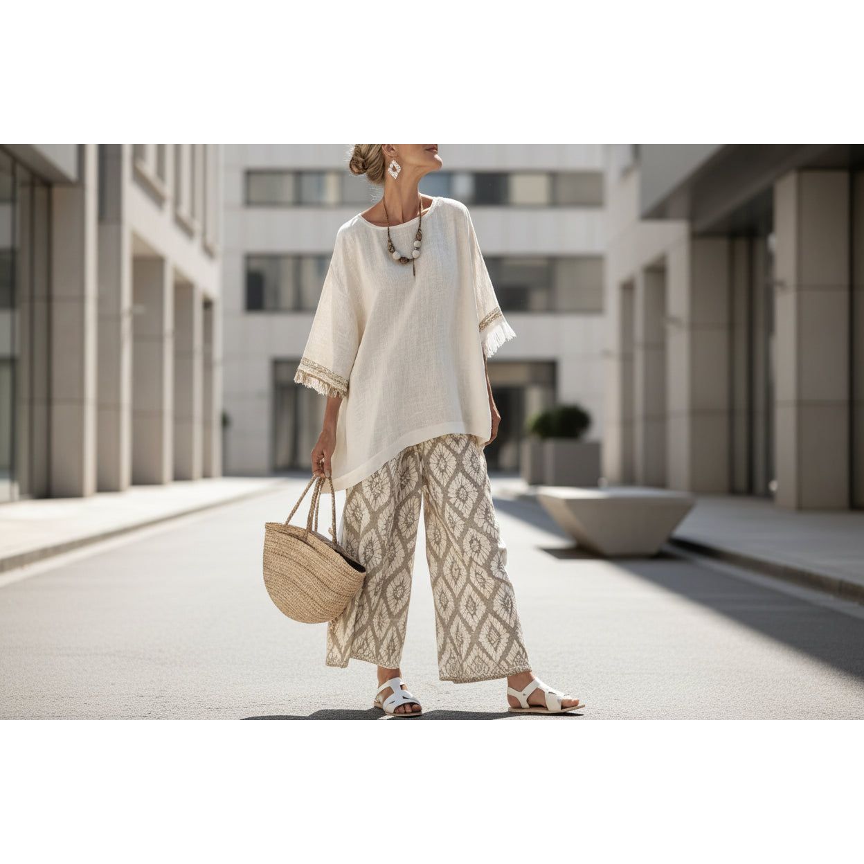 Women’s Beach Vacation Two Piece Set – Loose Summer Outfit
