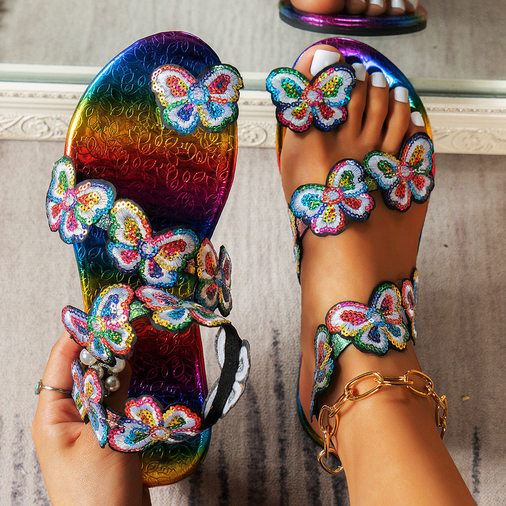 Butterfly Flat Sandals