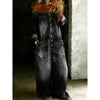 Women's Off-Shoulder Washed Faux Denim Strap Overalls Jumpsuit