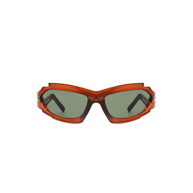 Futuristic Rectangle Wrap Around Sunglasses
