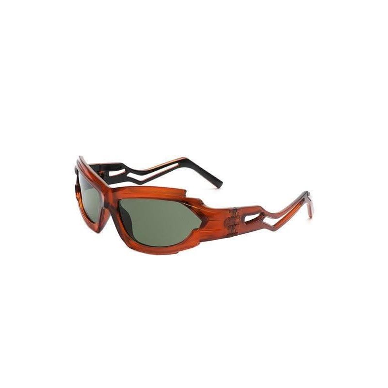 Futuristic Rectangle Wrap Around Sunglasses