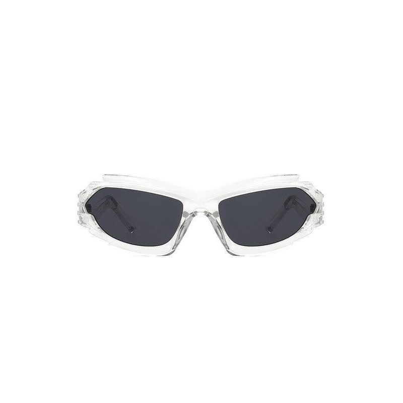 Futuristic Rectangle Wrap Around Sunglasses