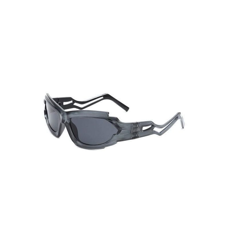 Futuristic Rectangle Wrap Around Sunglasses