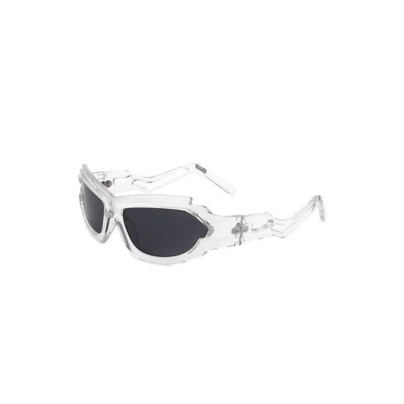 Futuristic Rectangle Wrap Around Sunglasses