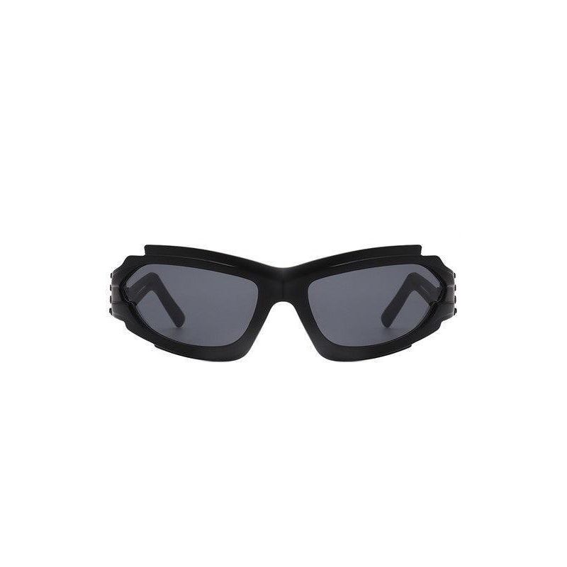 Futuristic Rectangle Wrap Around Sunglasses