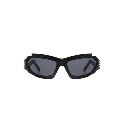 Futuristic Rectangle Wrap Around Sunglasses