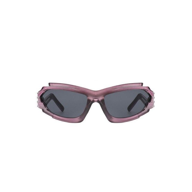 Futuristic Rectangle Wrap Around Sunglasses