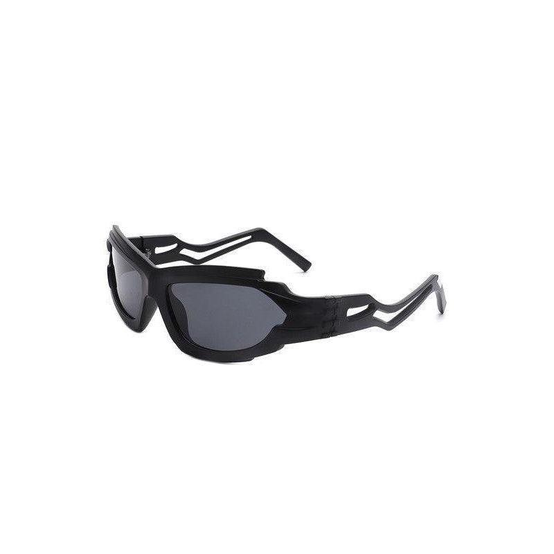 Futuristic Rectangle Wrap Around Sunglasses