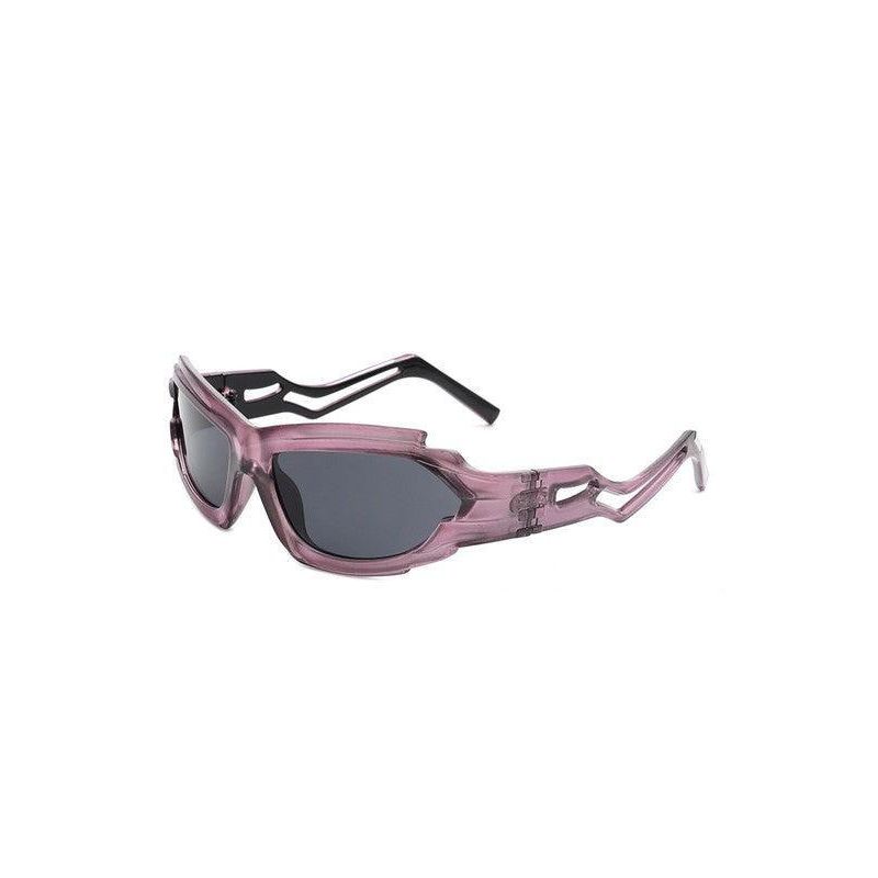 Futuristic Rectangle Wrap Around Sunglasses