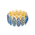 Rhinestone Oval Stretch Bracelet