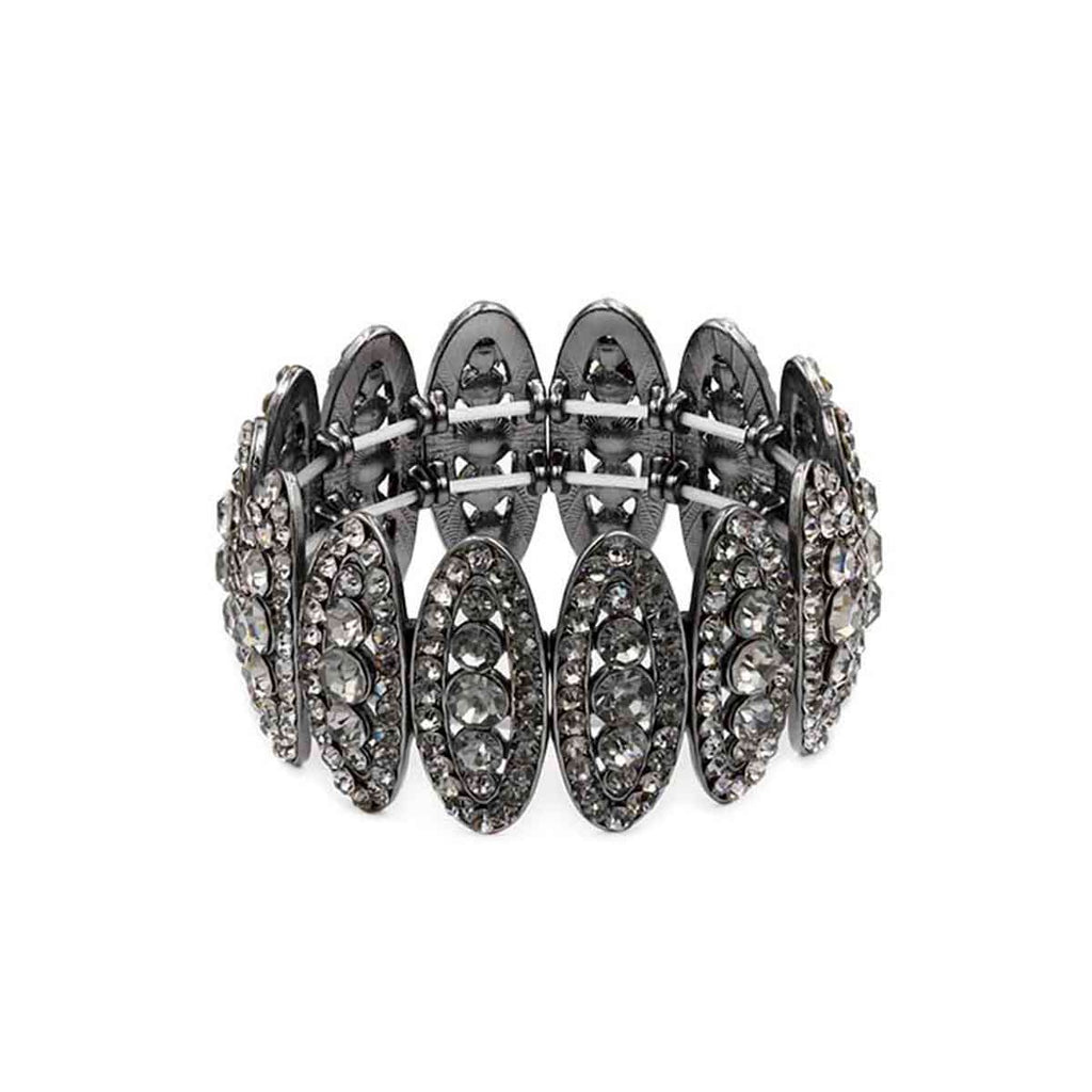 Rhinestone Oval Stretch Bracelet