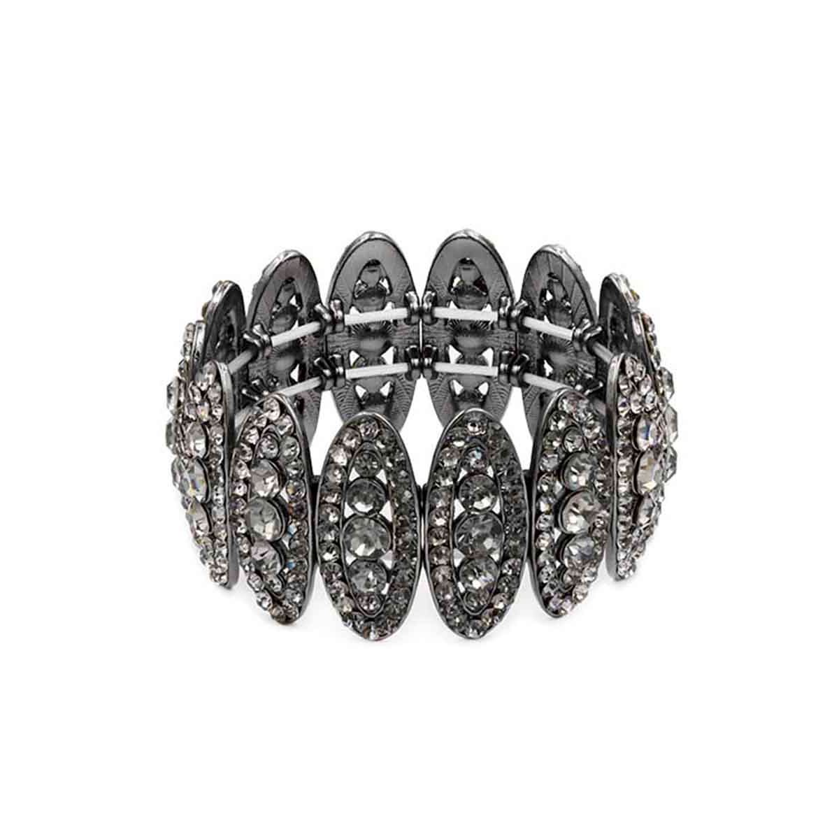 Rhinestone Oval Stretch Bracelet
