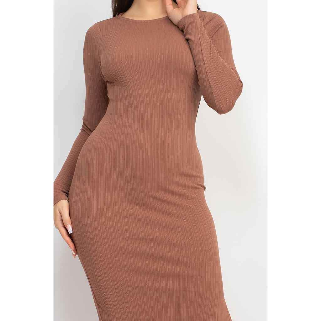 Side Slit Bodycon Maxi Dress