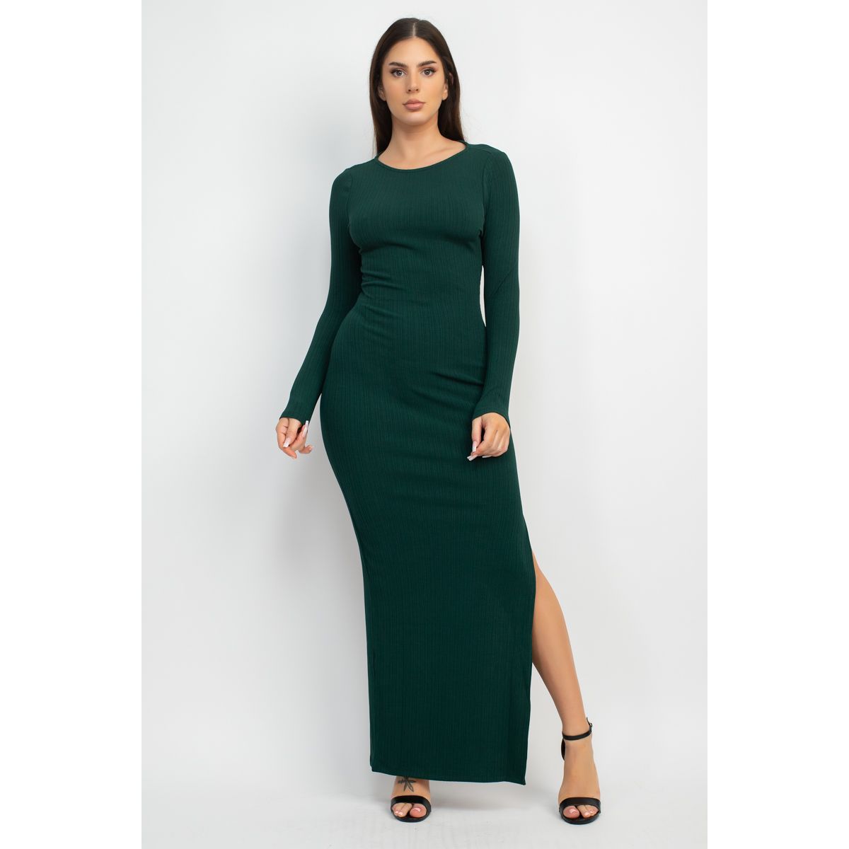Side Slit Bodycon Maxi Dress