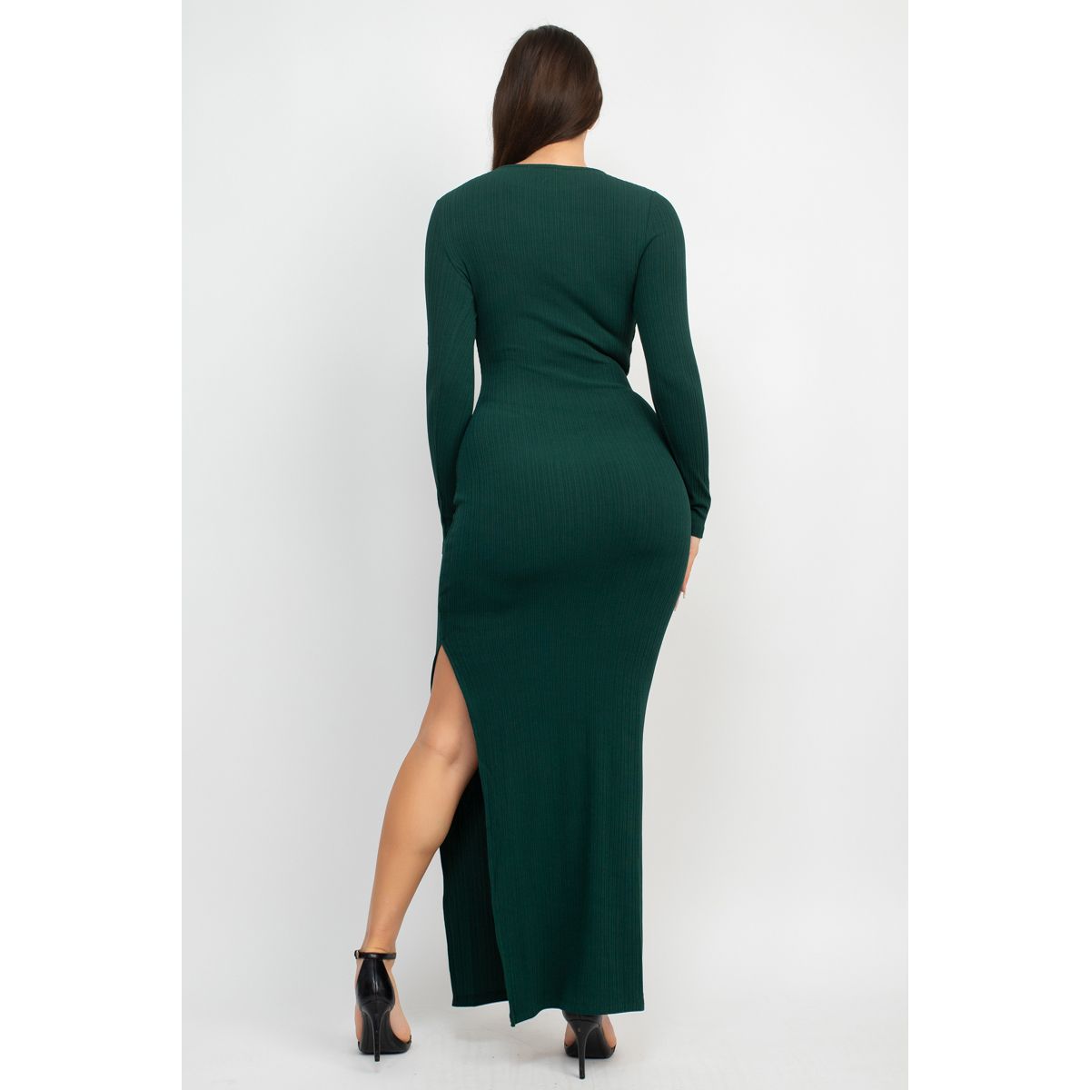 Side Slit Bodycon Maxi Dress