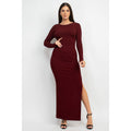 Side Slit Bodycon Maxi Dress