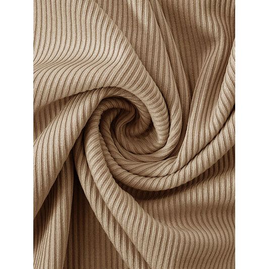 Ribbed Slit Single Shoulder Wrap Dress