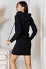 Culture Code Full Size Drawstring Long Sleeve Hooded Dress