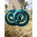 Swirl African wood earring