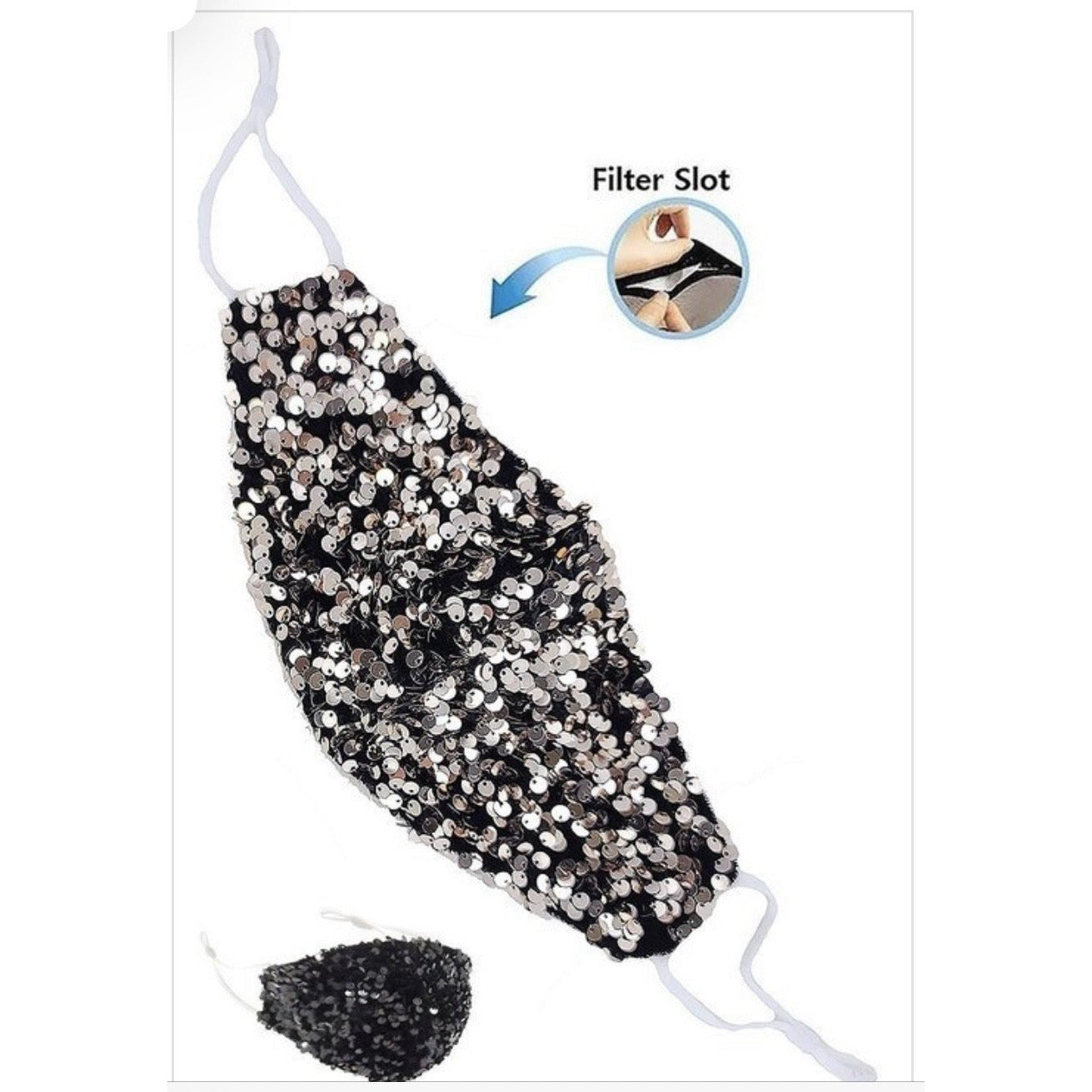 Sequin face mask