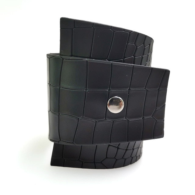 Cracked Faux  Leather  Bangle