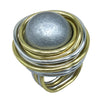 Simulated Pearl Wire Spiral Vintage Finger Ring