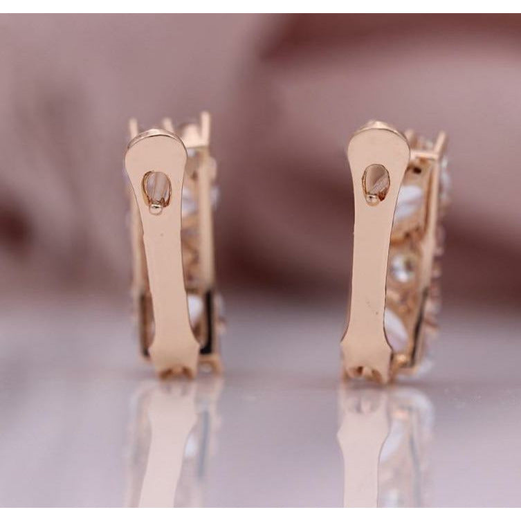 Mix Round Oval Natural Zircon Dangle Earring