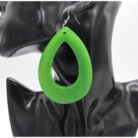Drop Wood Earrings