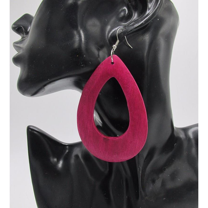 Drop Wood Earrings