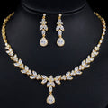 Leaf Drop Bib Jewelry Set