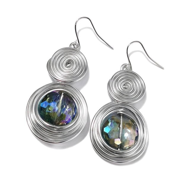 Wire Helical Dangle Earrings
