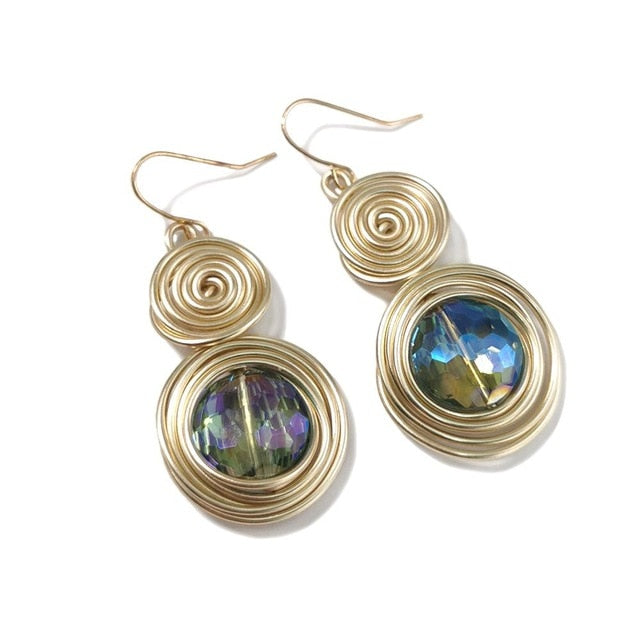 Wire Helical Dangle Earrings