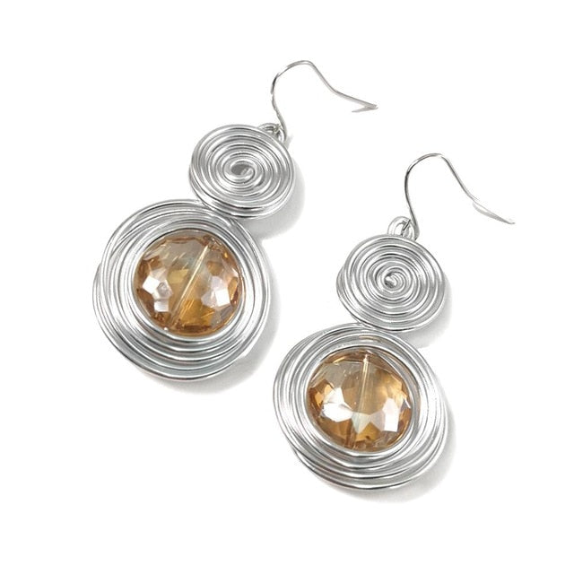 Wire Helical Dangle Earrings