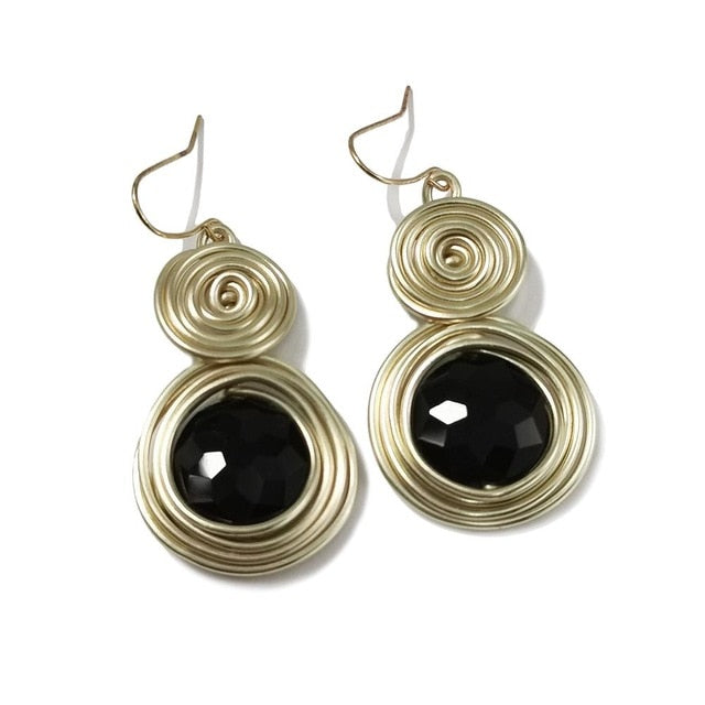 Wire Helical Dangle Earrings