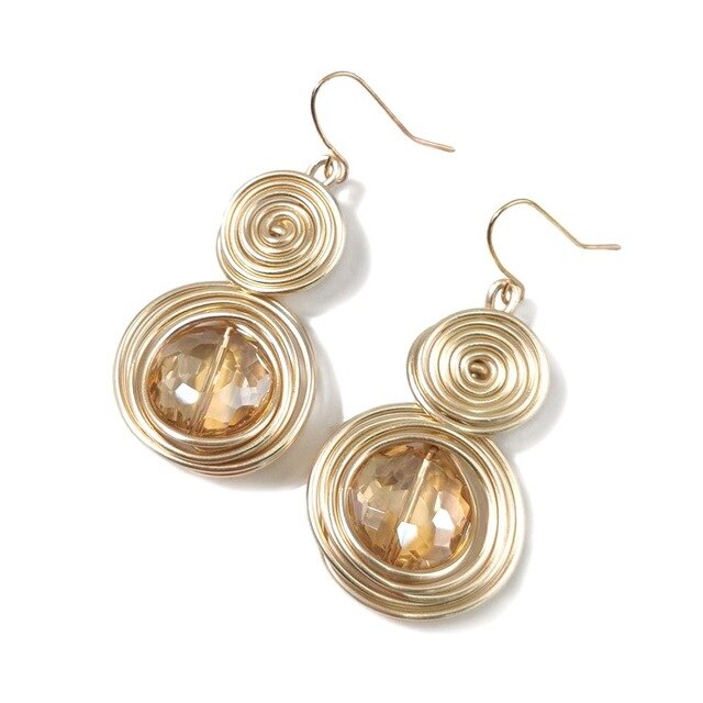 Wire Helical Dangle Earrings