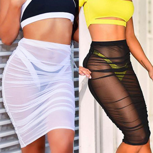 Double Layer Chiffon Long Beach Skirt