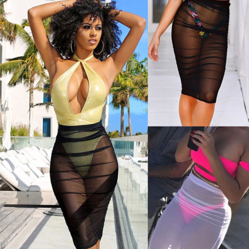 Double Layer Chiffon Long Beach Skirt